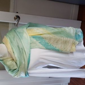 Nordstroms hand dyed silk scarf/ wrsp